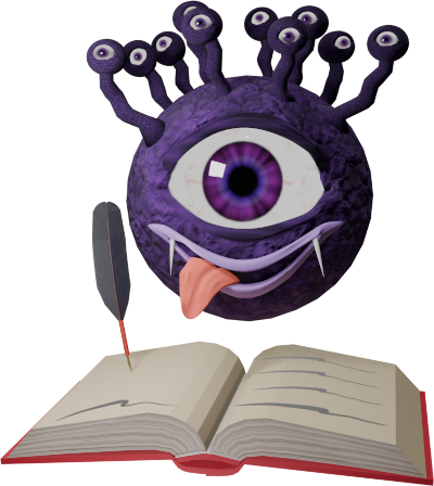 The Scryve Quill mascot, quill in hand